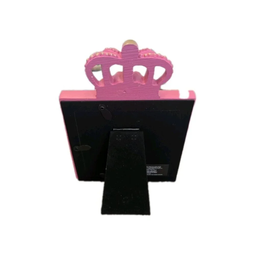New Dark Pink / Gold Juicy Couture Crown Hollywood Regency Picture Frame 4x4